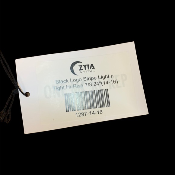 Zyia black logo stripe light n tight hi rise 7/8 24” legging NWT - Picture 3 of 7